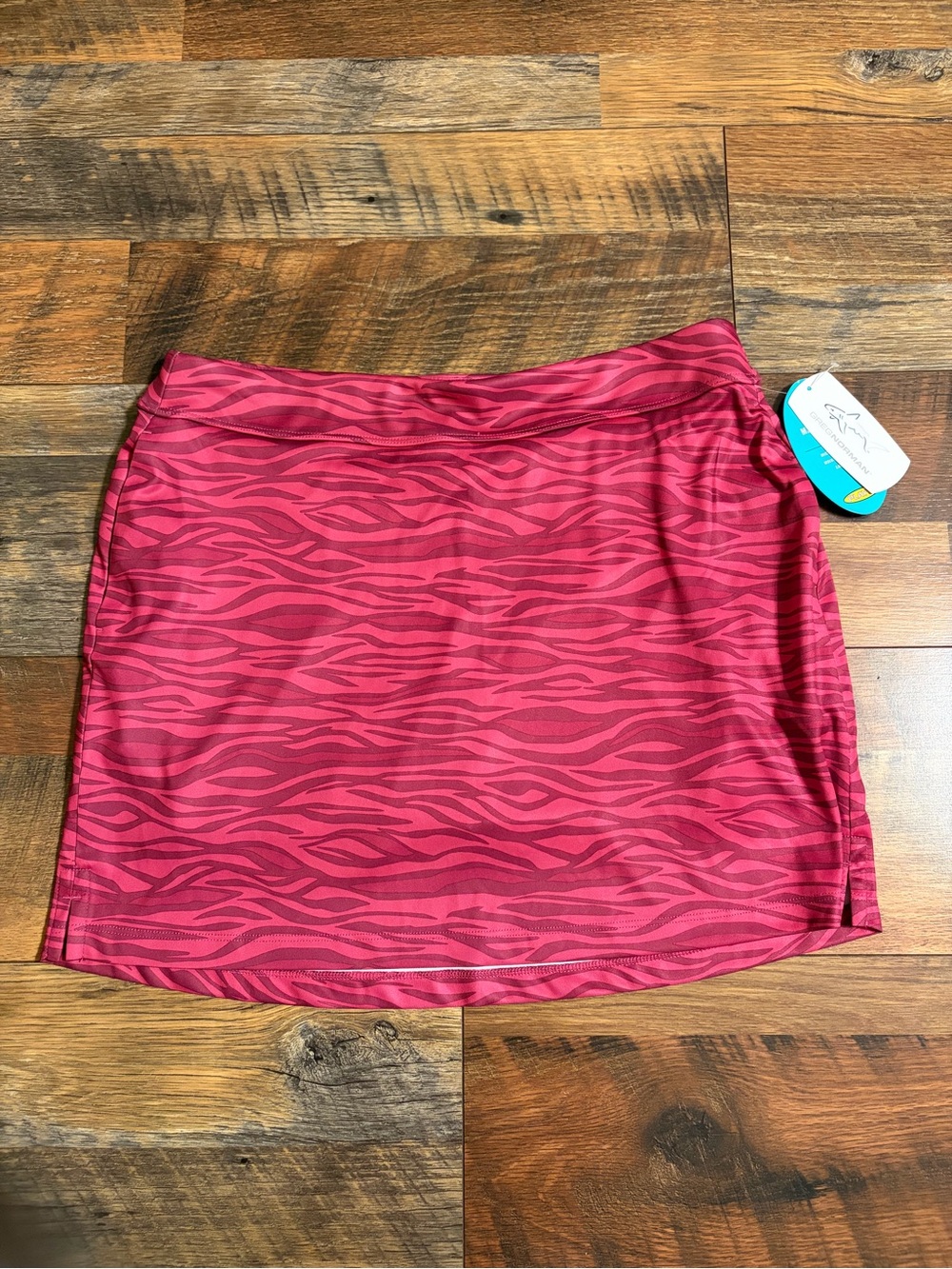 Greg Norman Collection Pink Zebra-Print Athletic Skort